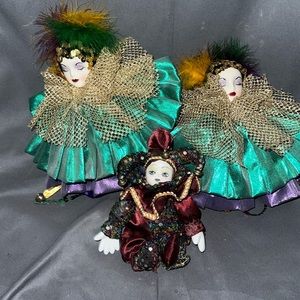 Ceramic circus doll set